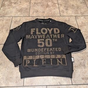 Floyd Mayweather X Philipp Plein Blinged Out Cotton Long Sleeve Men's Xl